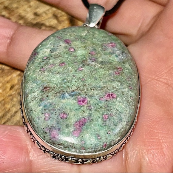 Ruby Fuchsite Pendant 2” - Picture 12 of 13